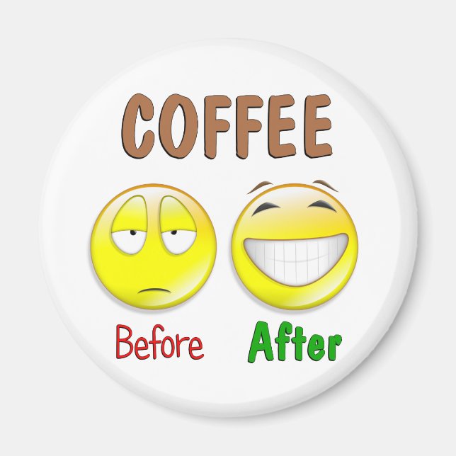 Coffee Before After Magnet (Front)