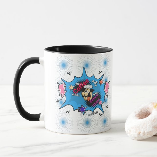 Coffee Before Chaos – Funny Caffeine Mug for Morni (With Donut)