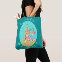 Coffee before the Holiday shopping reindeer bag