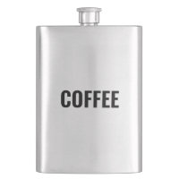 "Coffee" black letters stainless steel