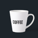 "Coffee" black letters white Latte Mug<br><div class="desc">"Coffee" black letters white Latte Mug</div>