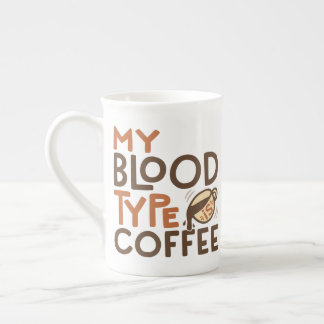 Coffee Blood Type Graphic for Coffee Lover Gift   Bone China Mug