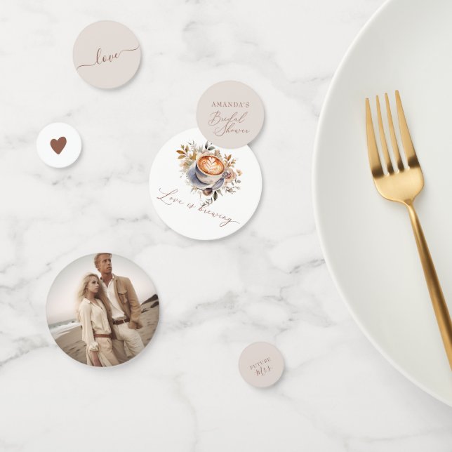 Coffee Boho Bridal Shower  Confetti (Group)