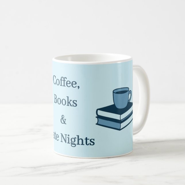 Coffee Books & Late Nights – Study Life Mug (Front Right)