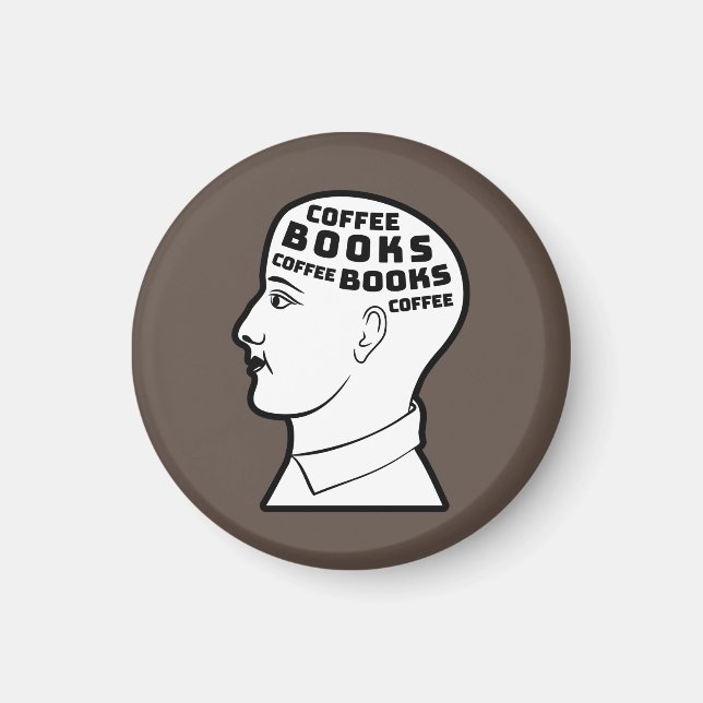 Coffee & Books Magnet (Front)