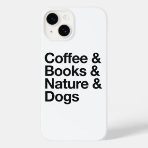 Coffee & Books & Nature & Dogs Phone Case (Black)
