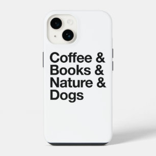 Coffee & Books & Nature & Dogs Phone Case (Black)