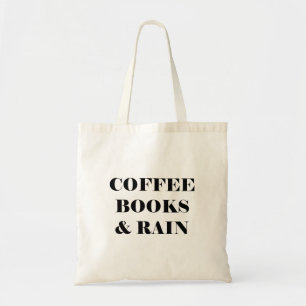 Coffee books & rain tote bag