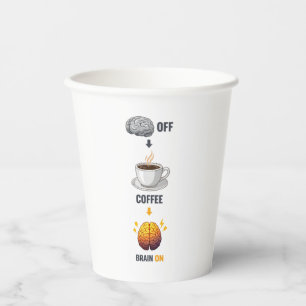 Coffee Brain ON Mug – Funny Coffee Lover Mug Mor Paper Cups