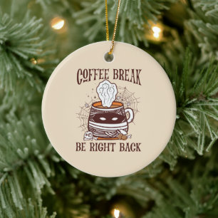 Coffee Break, Be Right Back – Zombie-Inspired Ceramic Tree Decoration