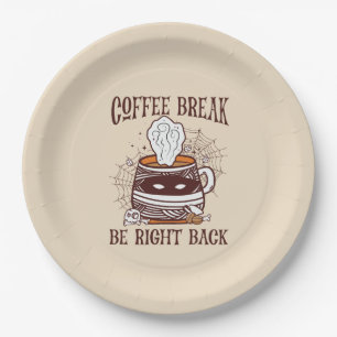 Coffee Break, Be Right Back – Zombie-Inspired Paper Plate