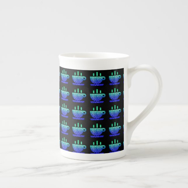 Coffee Break Blue  Bone China Mug (Right)