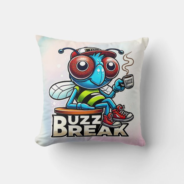 Coffee Break Buzz Cushion (Front)