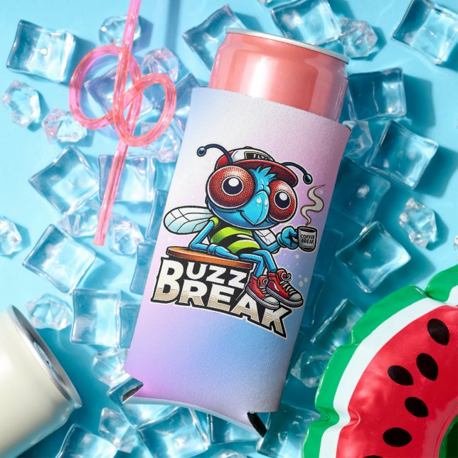 Coffee Break Buzz Seltzer Can Cooler (In Situ Summer)