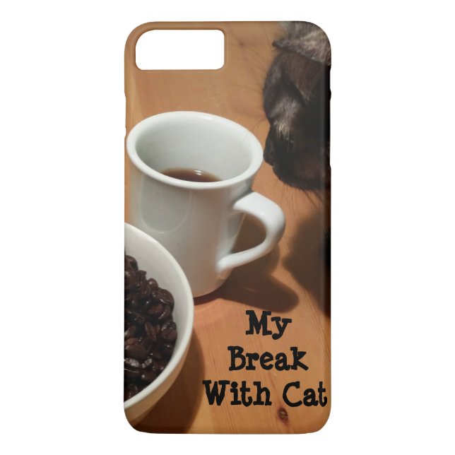 Coffee Break (cat) iPhone/iPad Case by RoseWrites (Back)