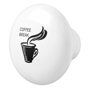 Coffee Break Ceramic Knob