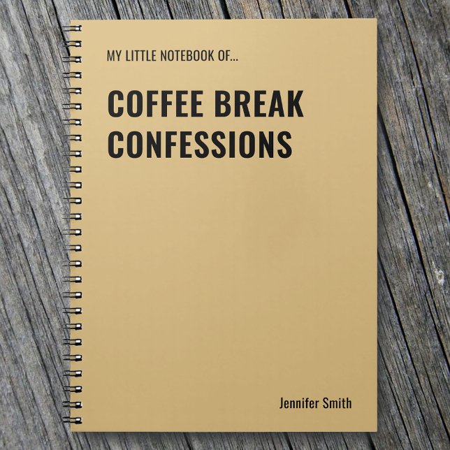 Coffee Break Confessions Funny Office Notebook (Creator Uploaded)