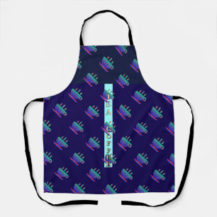 Coffee Break Diagonal Blue Apron