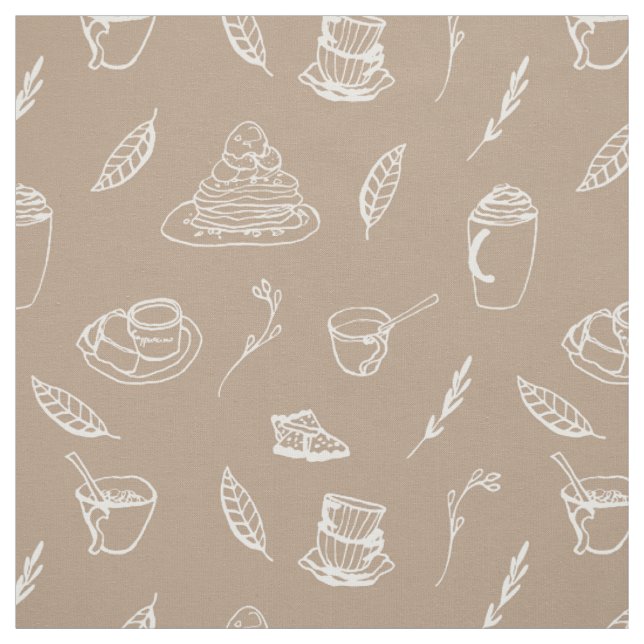Coffee Break Mocha Brown Fabric (Swatch)