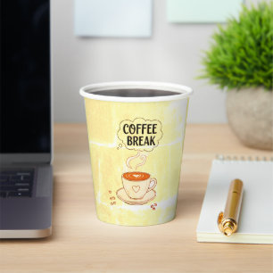 Coffee break paper cups