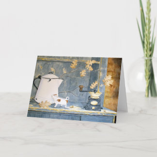 Coffee Break Still Life Blank Greeting Card