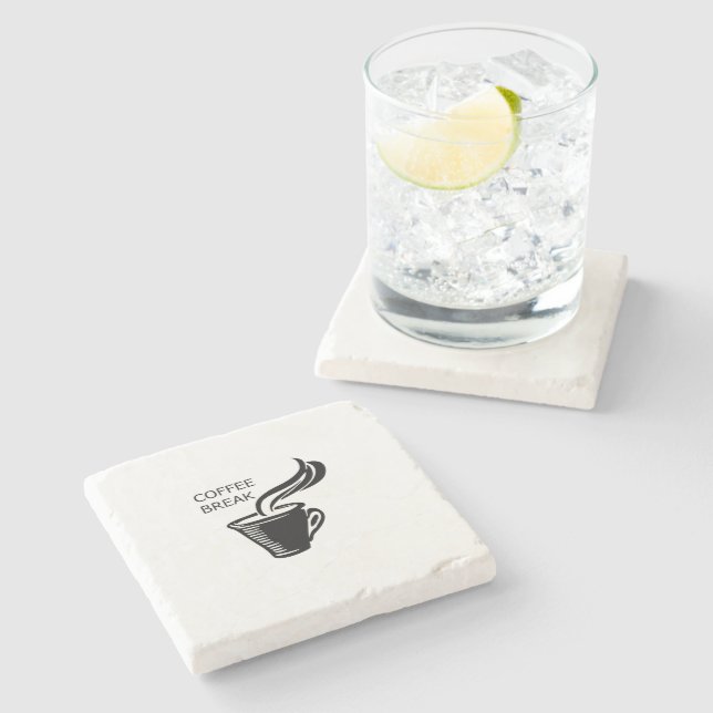 Coffee Break Stone Coaster (Side)