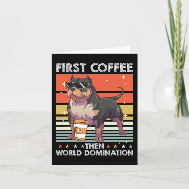 Coffee Breed Dog - Pet American Bully  Card (Front)