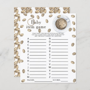 Coffee brewing Baby shower Baby Item Game