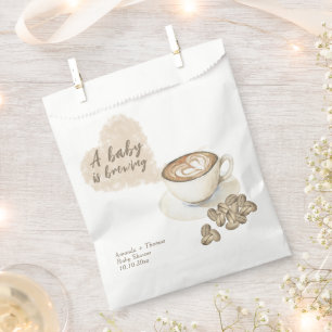 Coffee brewing Baby shower Favour Bags