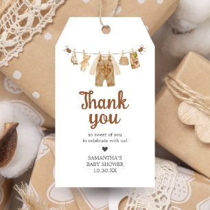 Coffee Brewing Baby Shower Favour Tags