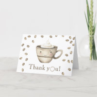 Coffee brewing Baby shower Thank you