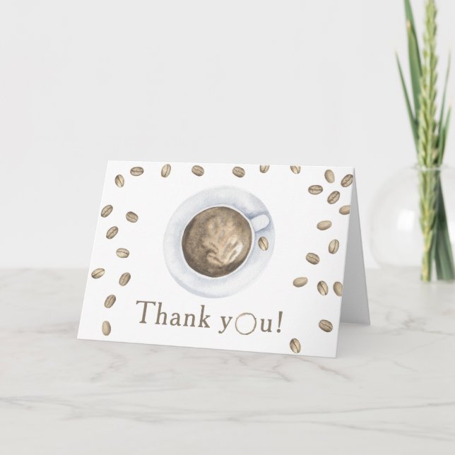 Coffee brewing Baby shower Thank you  Card (Front)
