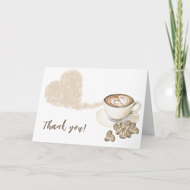 Coffee brewing Baby shower Thank you  Card (Front)