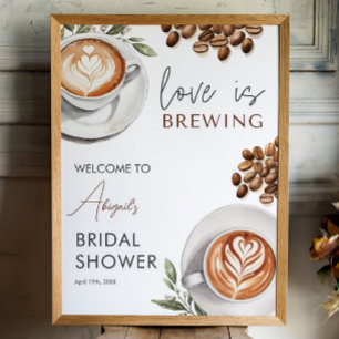 Coffee Bridal Shower -  18x24 Welcome Poster