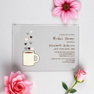 Coffee Bridal Shower Acrylic Invitations