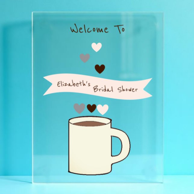 Coffee Bridal Shower Acrylic Sign (Creator Uploaded)