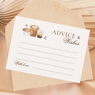 Coffee Bridal Shower Advice and Wishes Enclosure Card