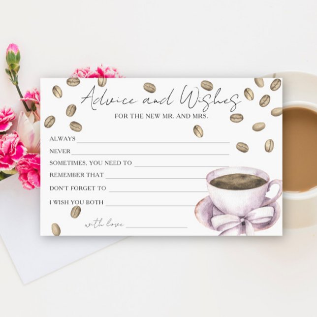 Coffee Bridal Shower Advice and Wishes Stationery (Creator Uploaded)