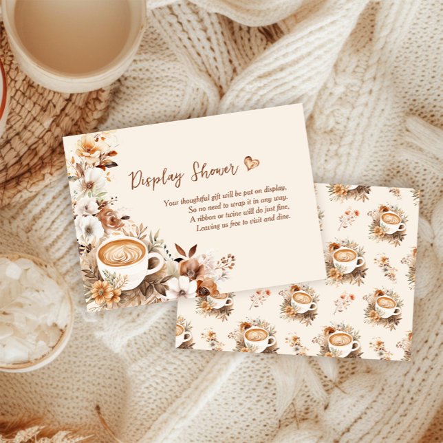 Coffee Bridal Shower Display Shower Enclosure Card (Creator Uploaded)