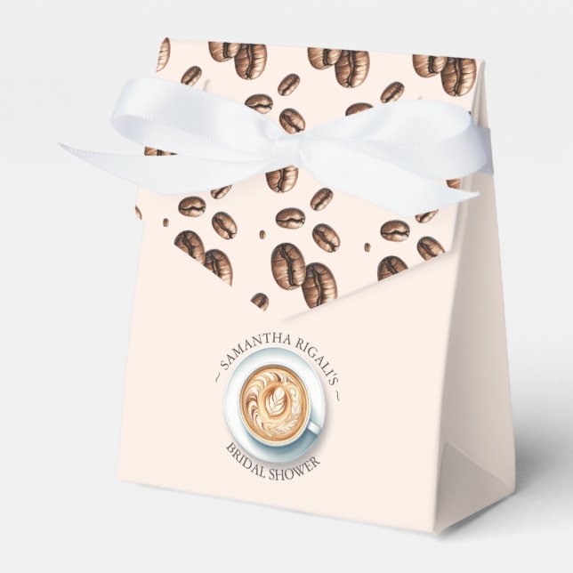 Coffee Bridal Shower Favour Boxes (Front Side)