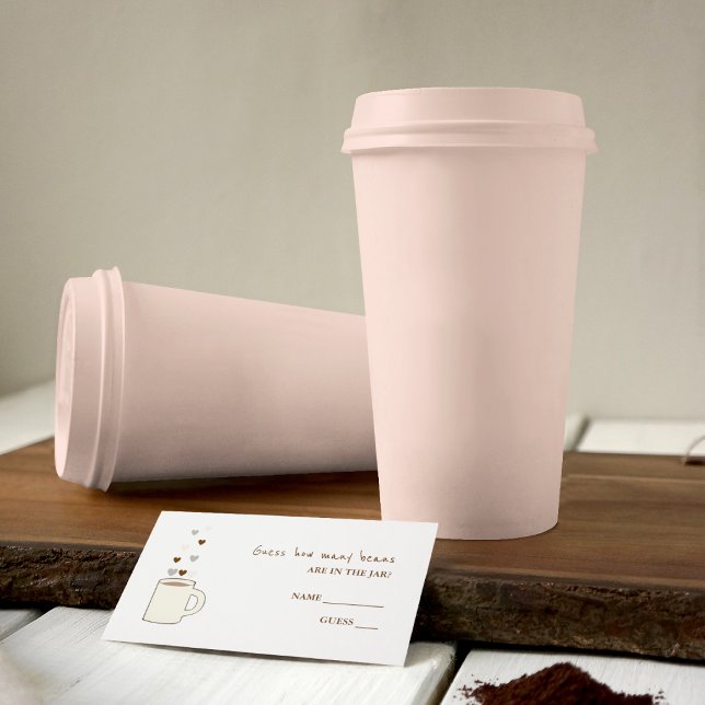 Coffee Bridal Shower Guess How Many Beans Enclosure Card (Creator Uploaded)