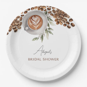 Coffee Bridal Shower - Love is Brewing Paper Plate