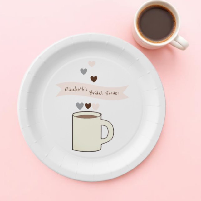 Coffee Bridal Shower Paper Plate (Creator Uploaded)
