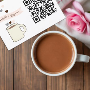 Coffee Bridal Shower Registry Enclosure Card