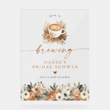Coffee Bridal Shower Welcome, Love Is Brewing