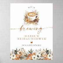 Coffee Bridal Shower Welcome, Love Is Brewing