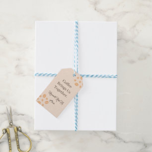 Coffee Brings Us Together Cream Gift Tag