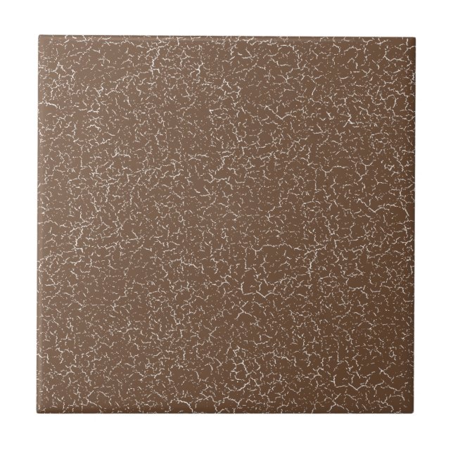 Coffee Brown Crackle Glaze Solid Colour Tile (Front)