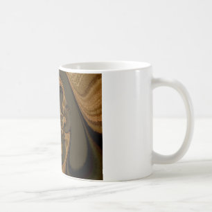 Coffee Brown Fluid Kaleidoscope Art Print Mug