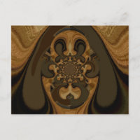 Coffee Brown Fluid Kaleidoscope Art Print